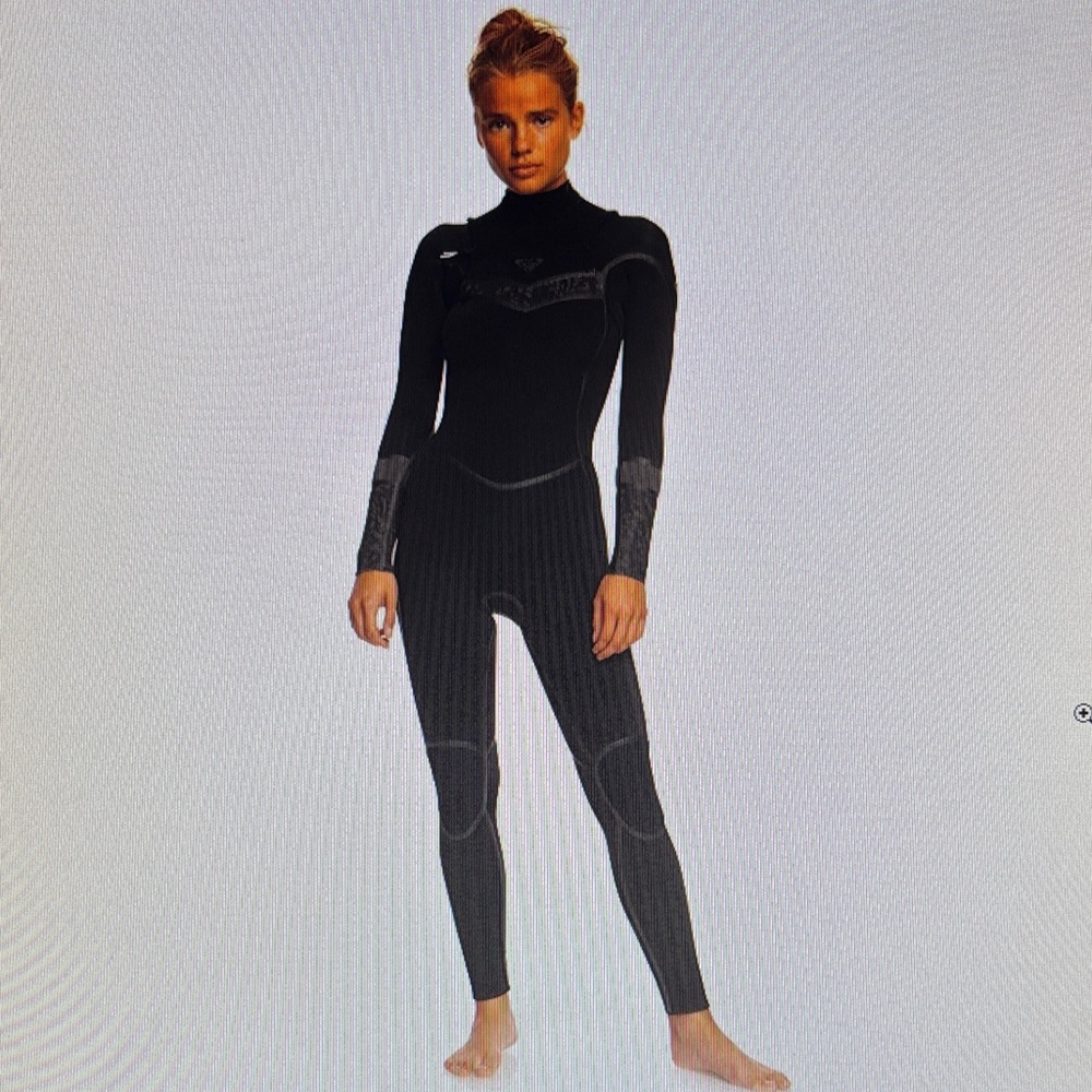Roxy syncro 3/2 front zip Lfs Black Wetsuit new display women 2 full suit ab1762